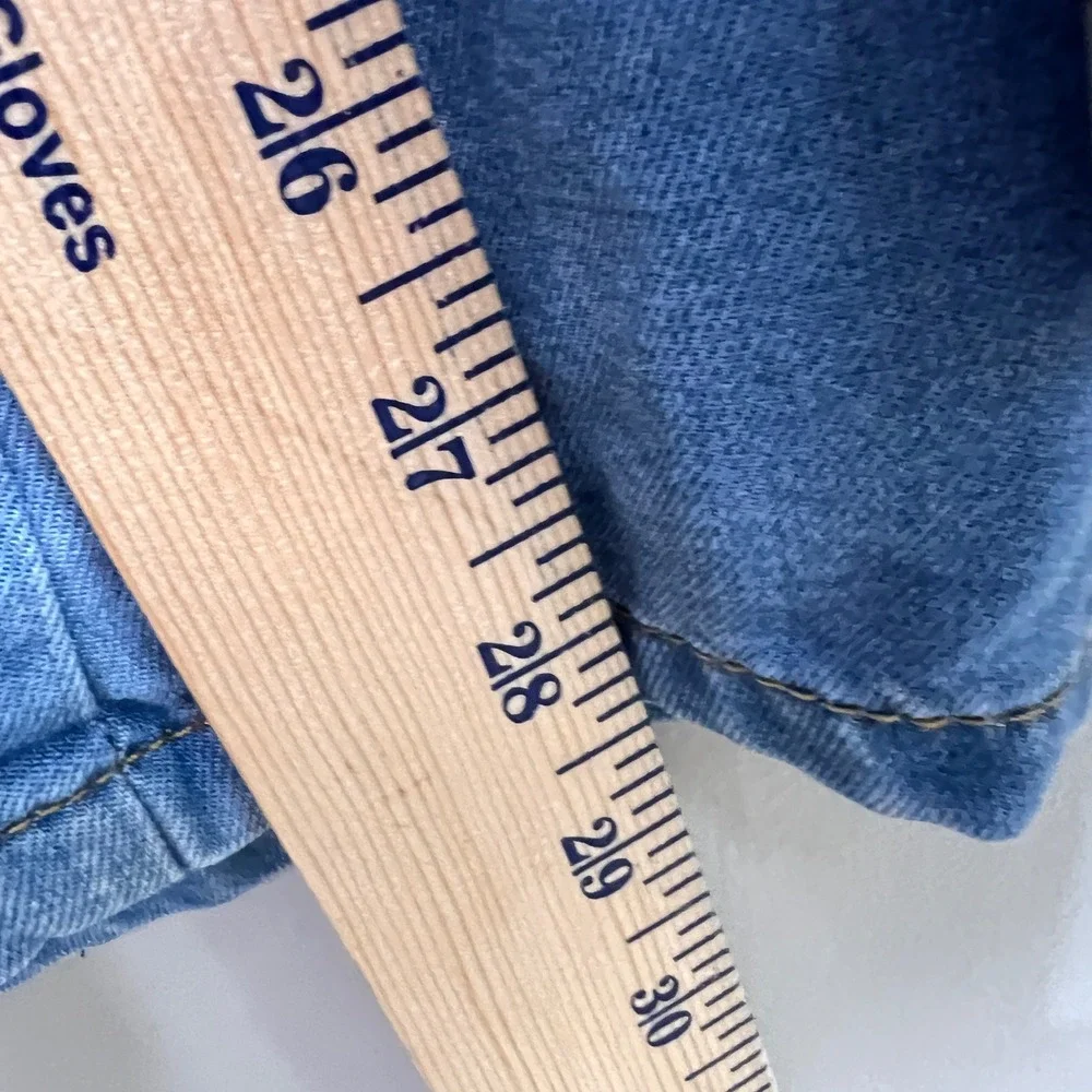 Denim Bib Overalls Women Medium Wide Leg Pleated‎ Blue Wash 90s Retro Boho READ